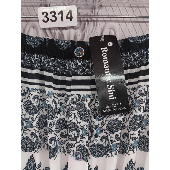 NWT Romantic Sini 1 Piece Pants Jumpsuit SZ L Strapless Pullup Hologram Buttons - Picture 2 of 16